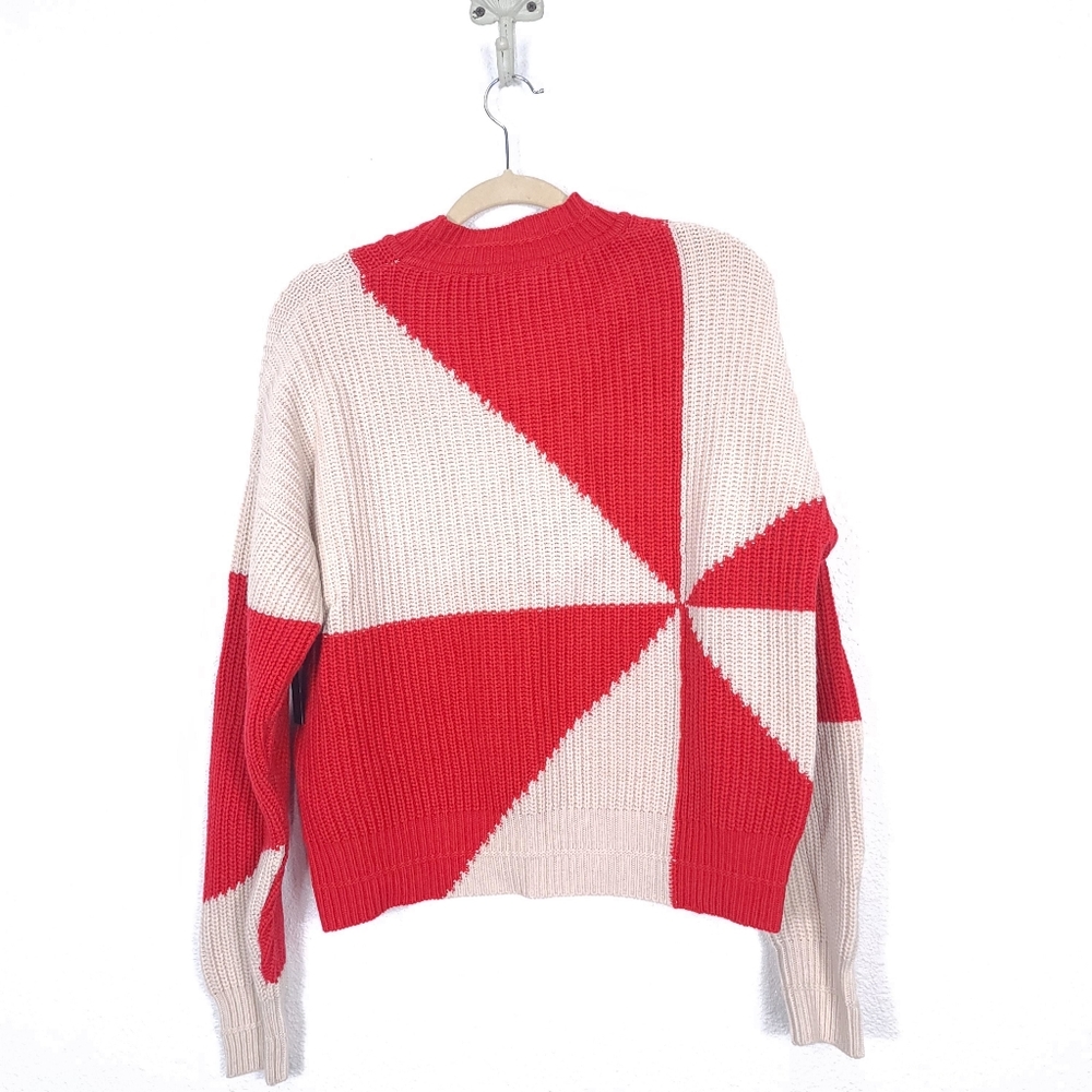 PARADIS PERDUS Jules Intarsia Ivory Red Sweater - Picture 11 of 14